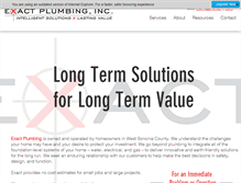 Tablet Screenshot of exactplumbing.com